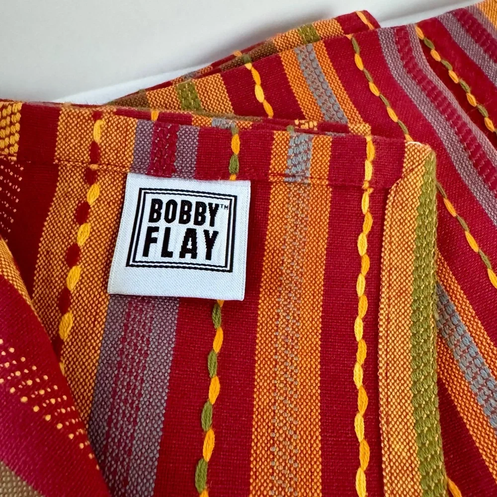 Embroidered Cloth Dinner Napkins set of 4 Colorful Festive Bobby Flay NWOT